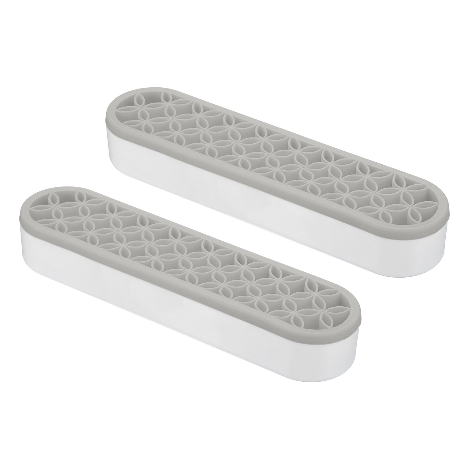 Diamond Painted Pen Holder, 2 Pack Silicone Makeup Brush Holder, Grey