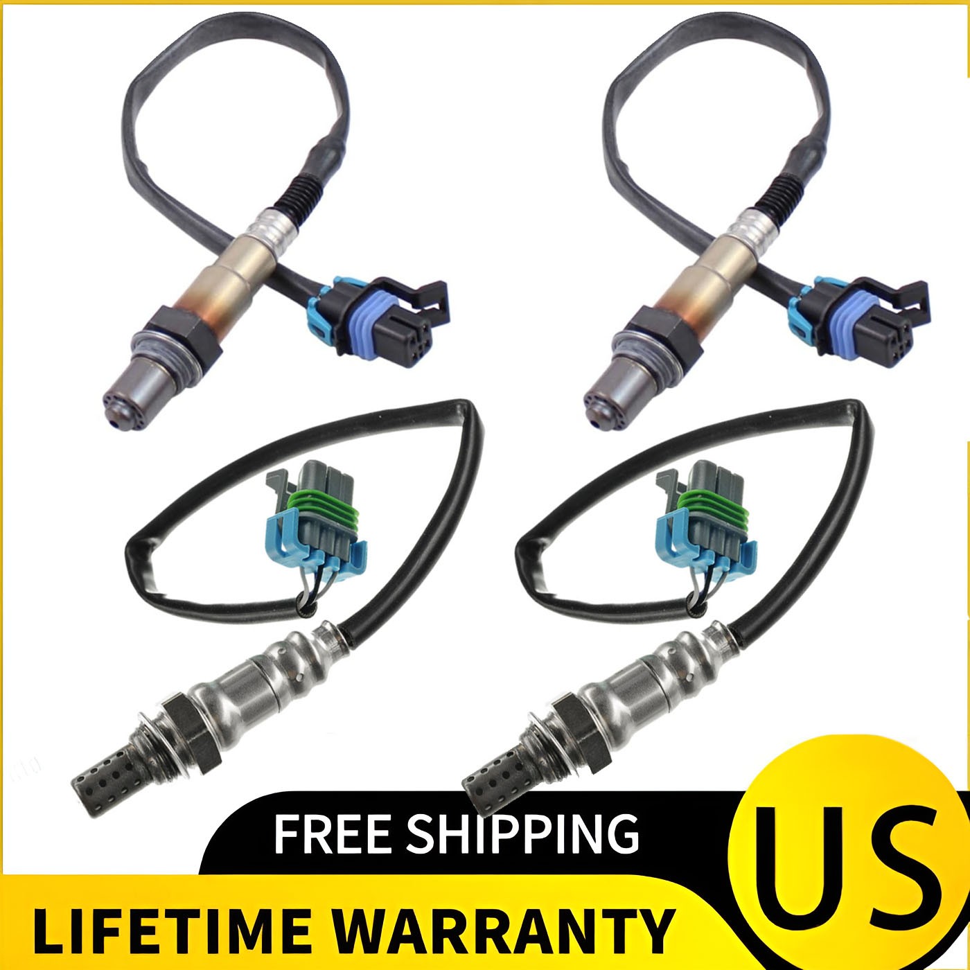 4PCS Up+Downstream O2 Oxygen Sensors For Chevrolet Camaro 3.6L V6 2010-2015 USA