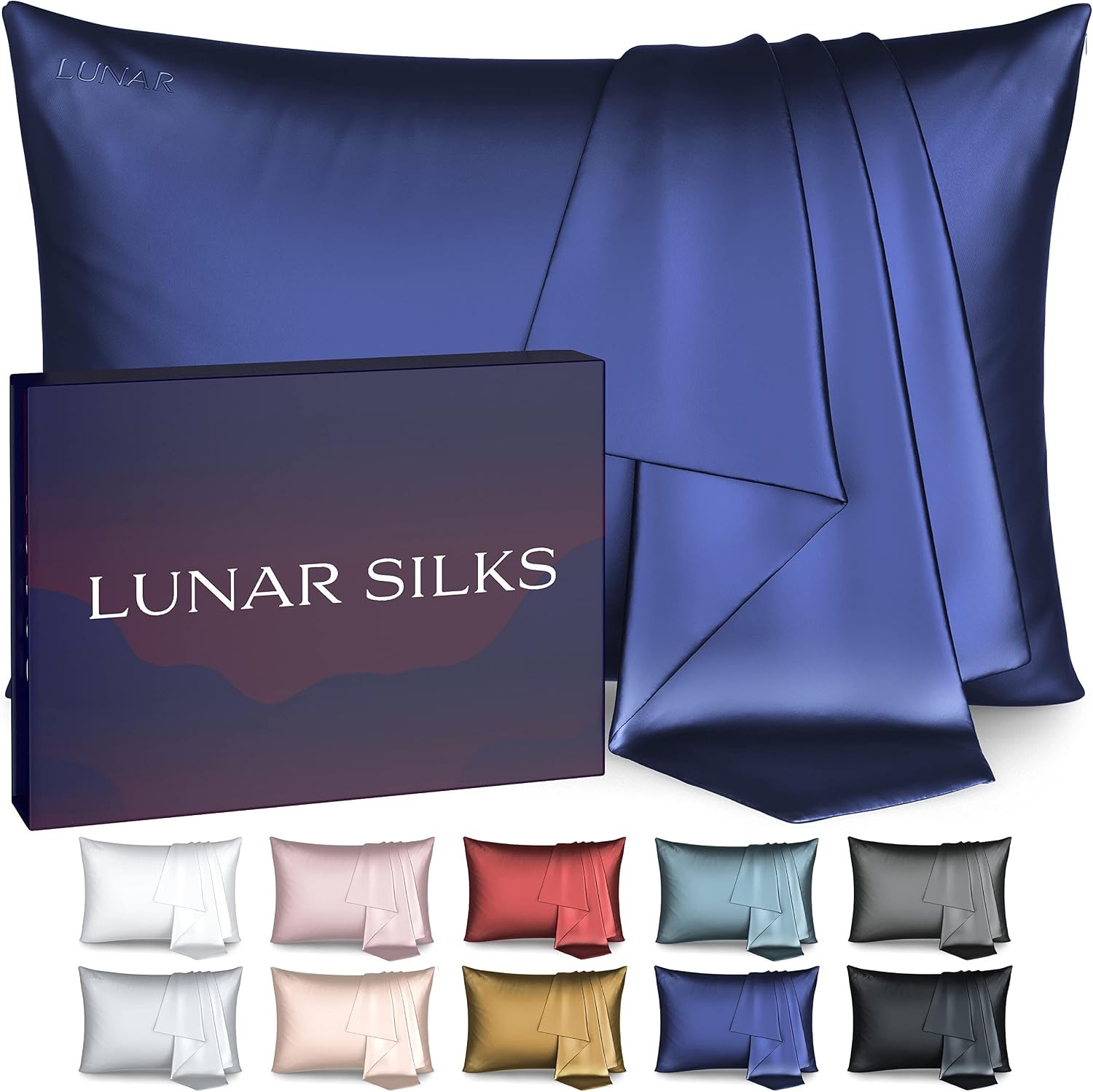Highest Grade 6A 100% Pure Mulberry Real Silk Pillowcase 22 Momme (Both Sides)