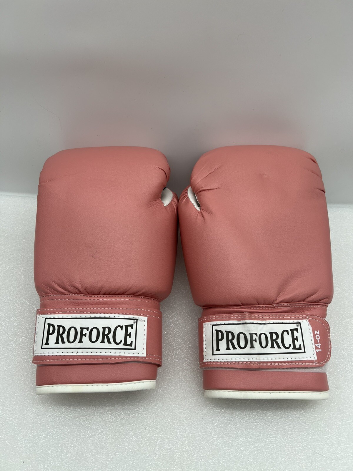ProForce Leatherette Boxing Gloves – Pink w/White Palm - 14 oz New!