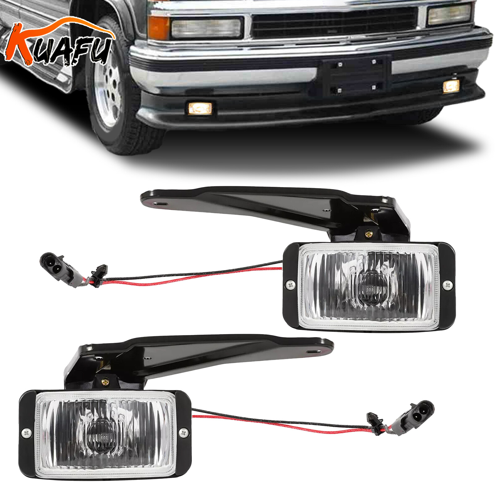 For 1988 1989-2000 Chevy GMC C/K 1500 2500 3500 Fog Lights Lamp Left & Right DOT