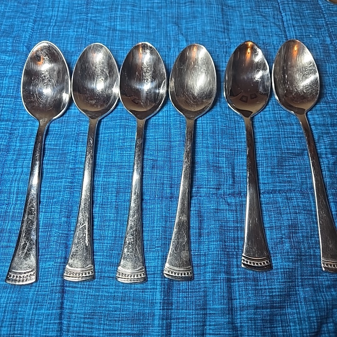 Lenox PORTOLA Glossy Set of 6 Soup Spoons 18/10 Stainless Flatware (7 in)