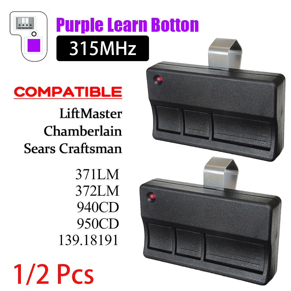 for Raynor Purple 371RGD 372RGD 373RGD Mini Garage Door Opener with Visor Clip