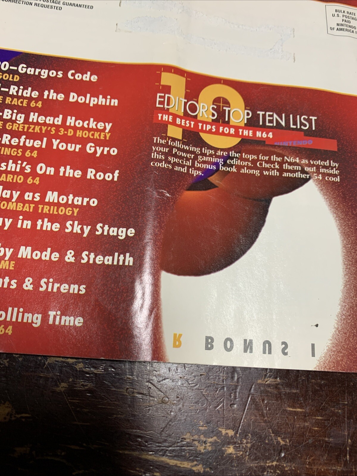 Nintendo 64 Power Tips Bonus Issue Magazine