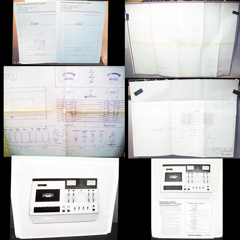 VTG Harman Kardon HK2000 Blueprints Schematics Estate Jerry Okuda Design Archive