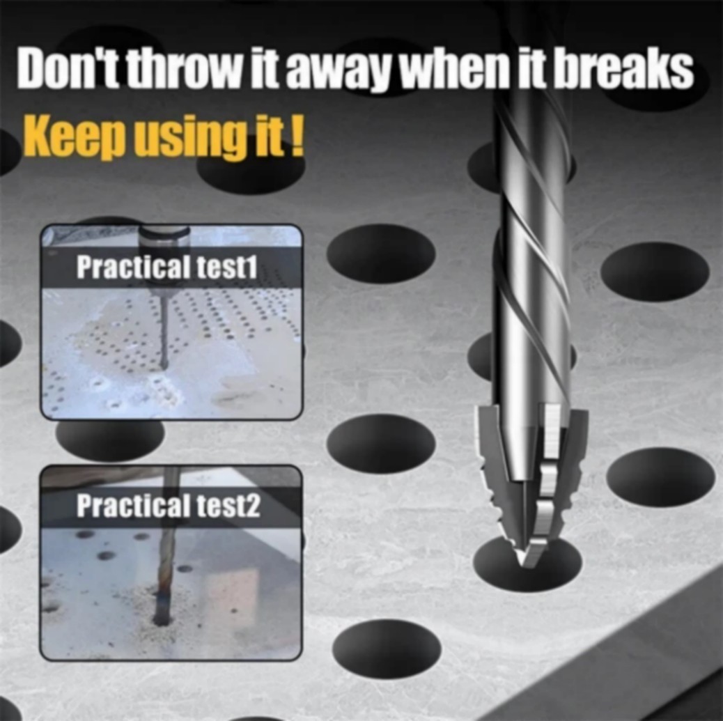 4 Pack Four-Flute Sawtooth Eccentric Drill Bit High Hardness Eccentric Drill Bit