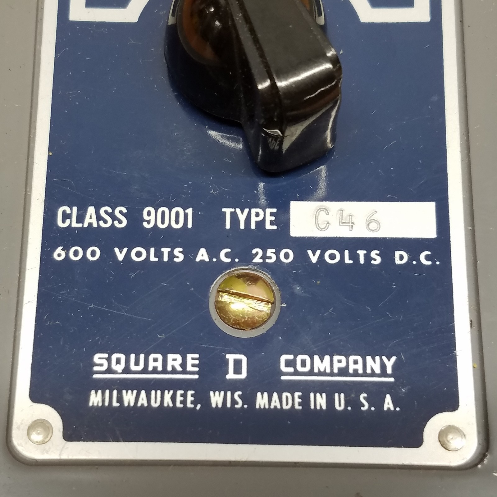 Square D 9001 C-46 Selector Switch, Type 1, 600V - NEW
