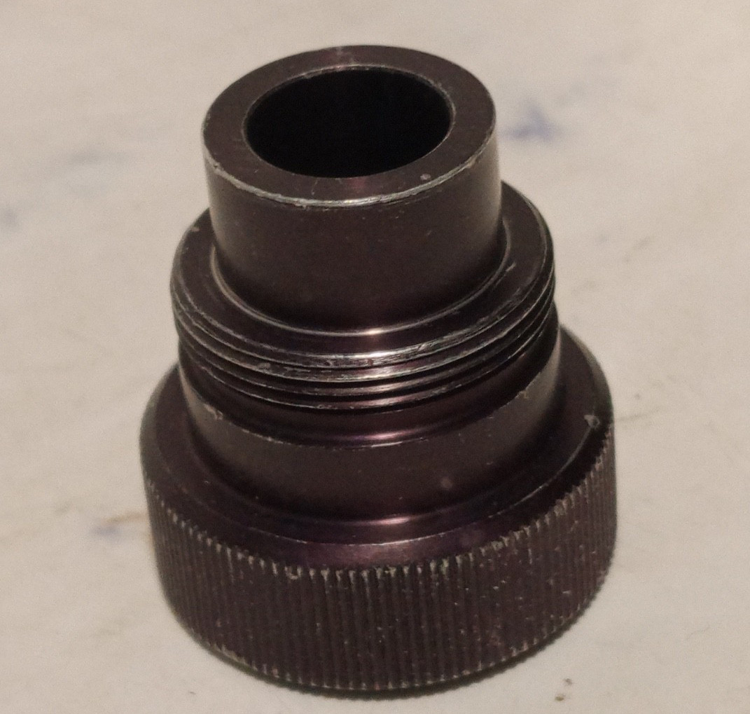 Unbranded 8751.903 Threaded Adapter Coupler, Knurled Aluminum, As Shown