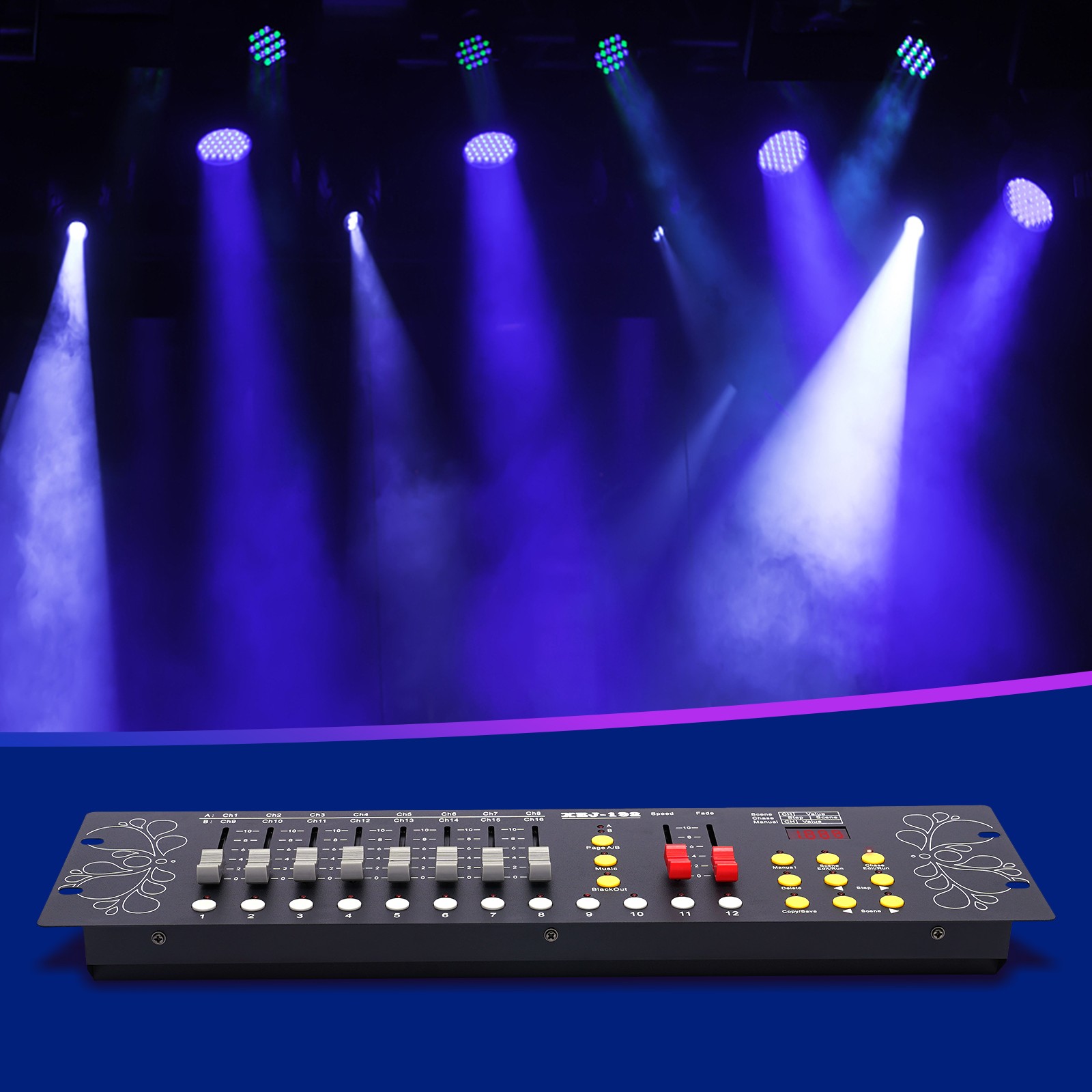 192 Channels Operator Console Controller For Stage Lighting DJ Party DJ DMX 512