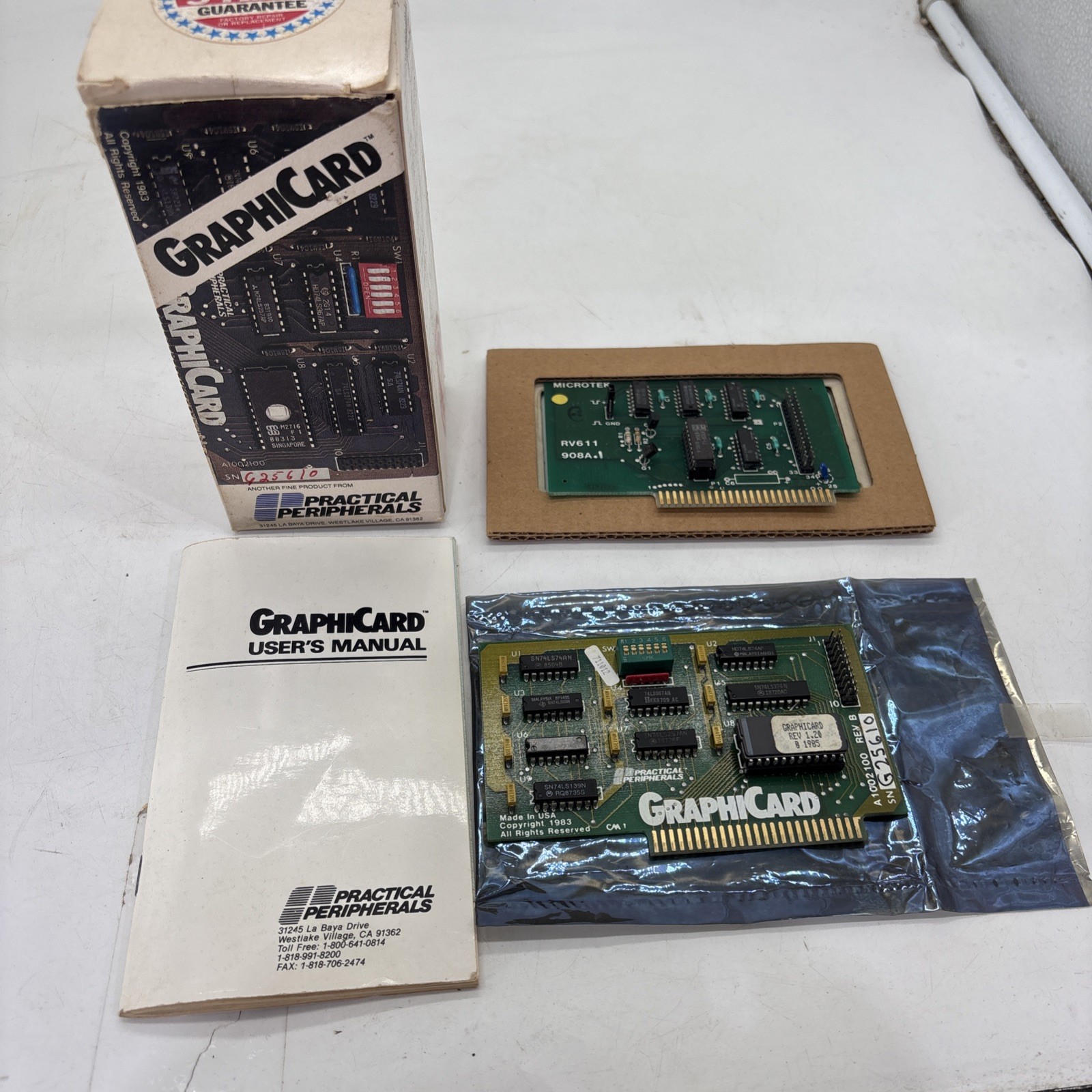 Vintage Apple Mac Graphics Card “graphicard” A1002100 W Box&Manual Untested