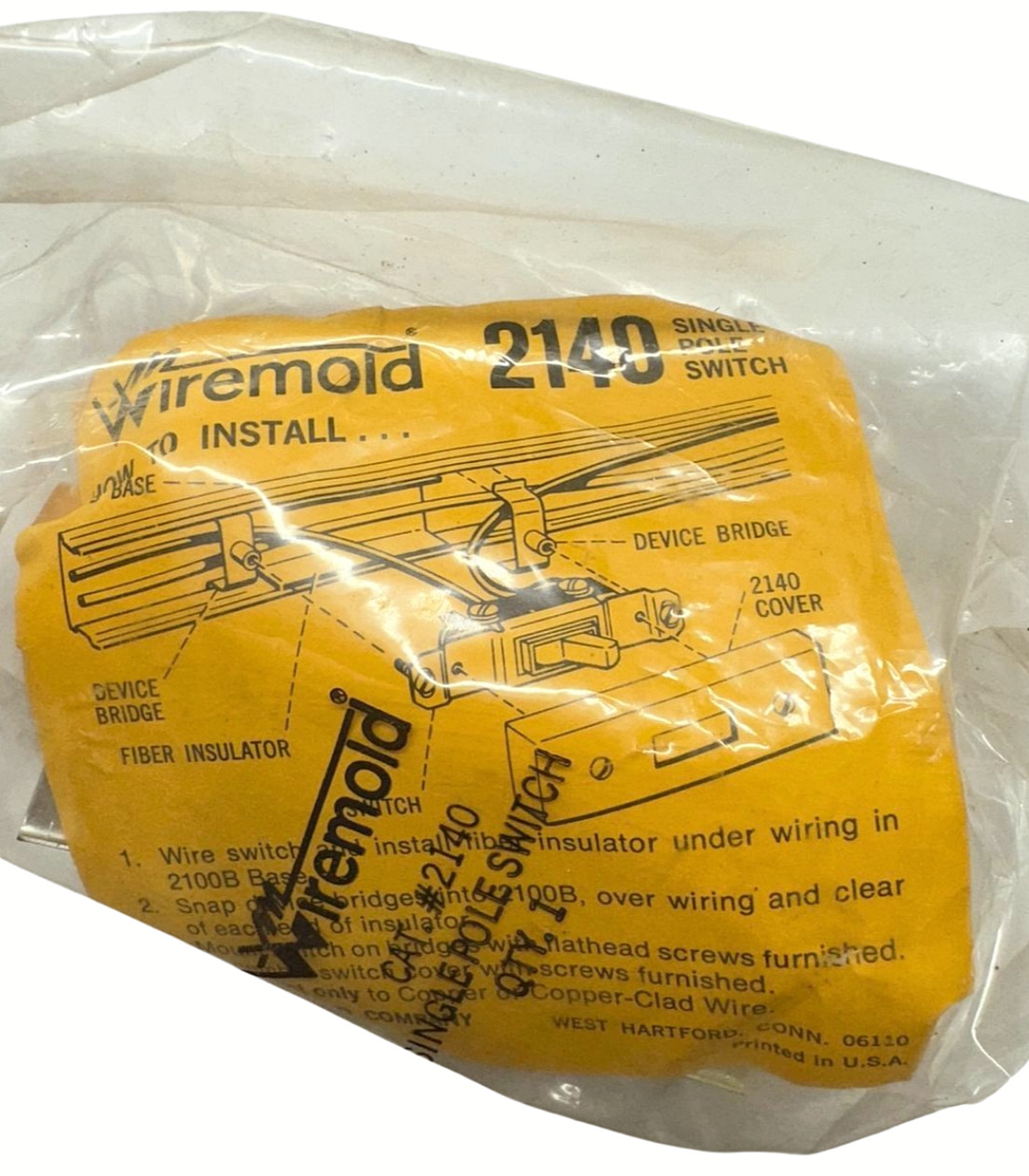 Wiremold 2140 Single Pole Switch, 15A, 120V **Free Shipping**