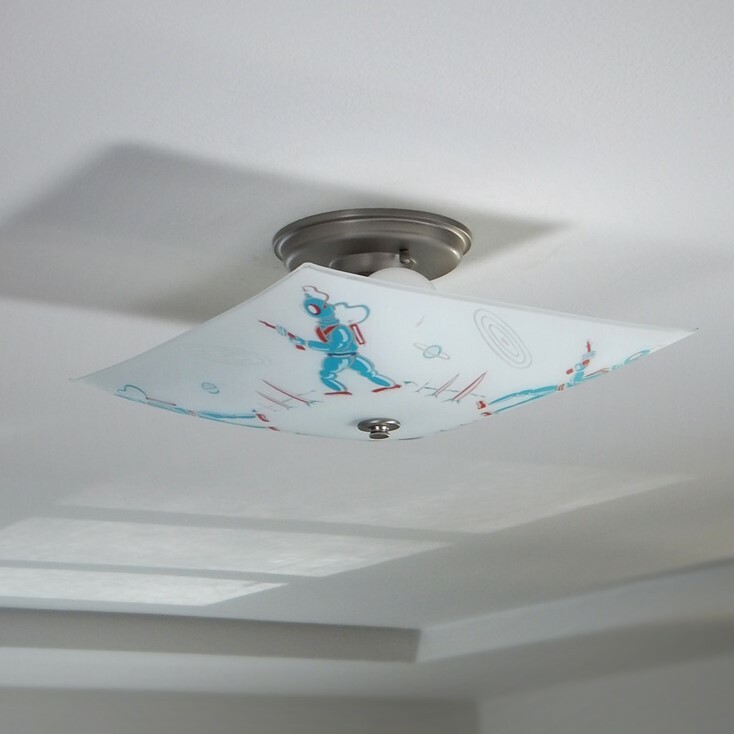 Mid-Century Style Semi-Flush Cluster Socket Center Post Ceiling Light Fixture