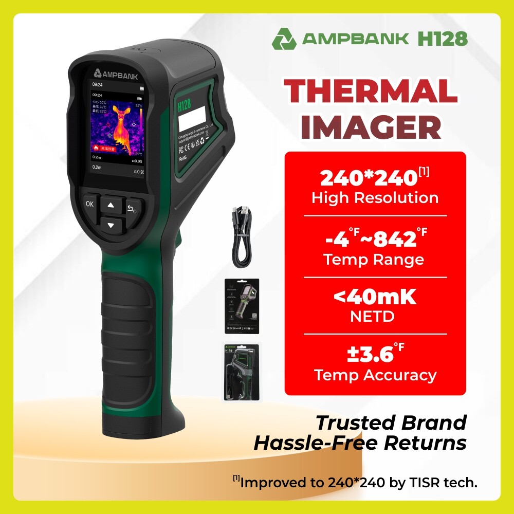 2026 AMPBANK Thermal Imaging Camera H128 240x240 IR Resolution 15H Battery Life