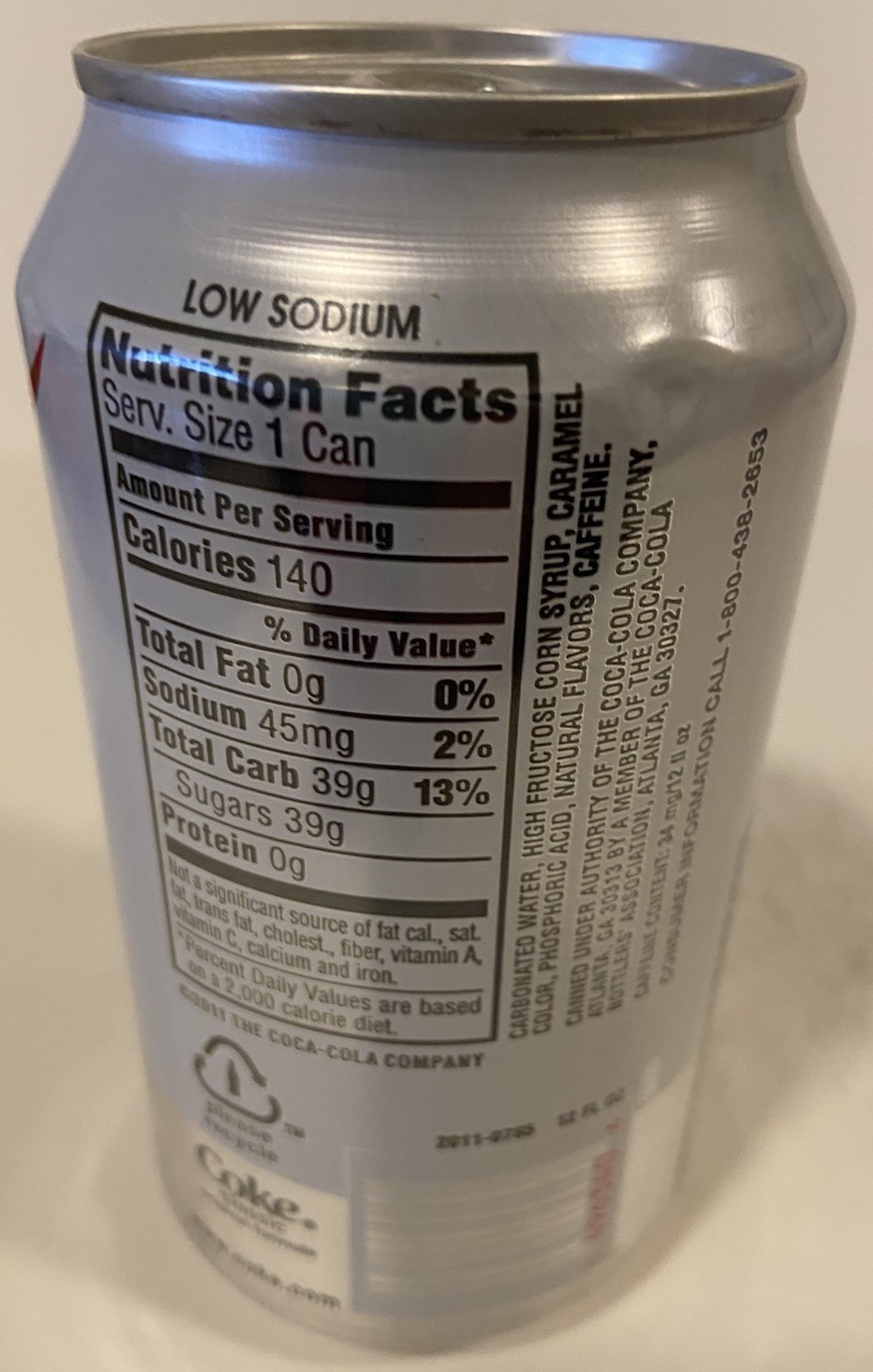 12 oz. WHITE COKE CAN ( POLAR BEARS ) EMPTY BOTTOM OPENED