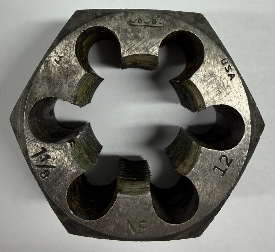 1-1/8" - 12 NF Hexagon Fractional Die High Carbon Steel