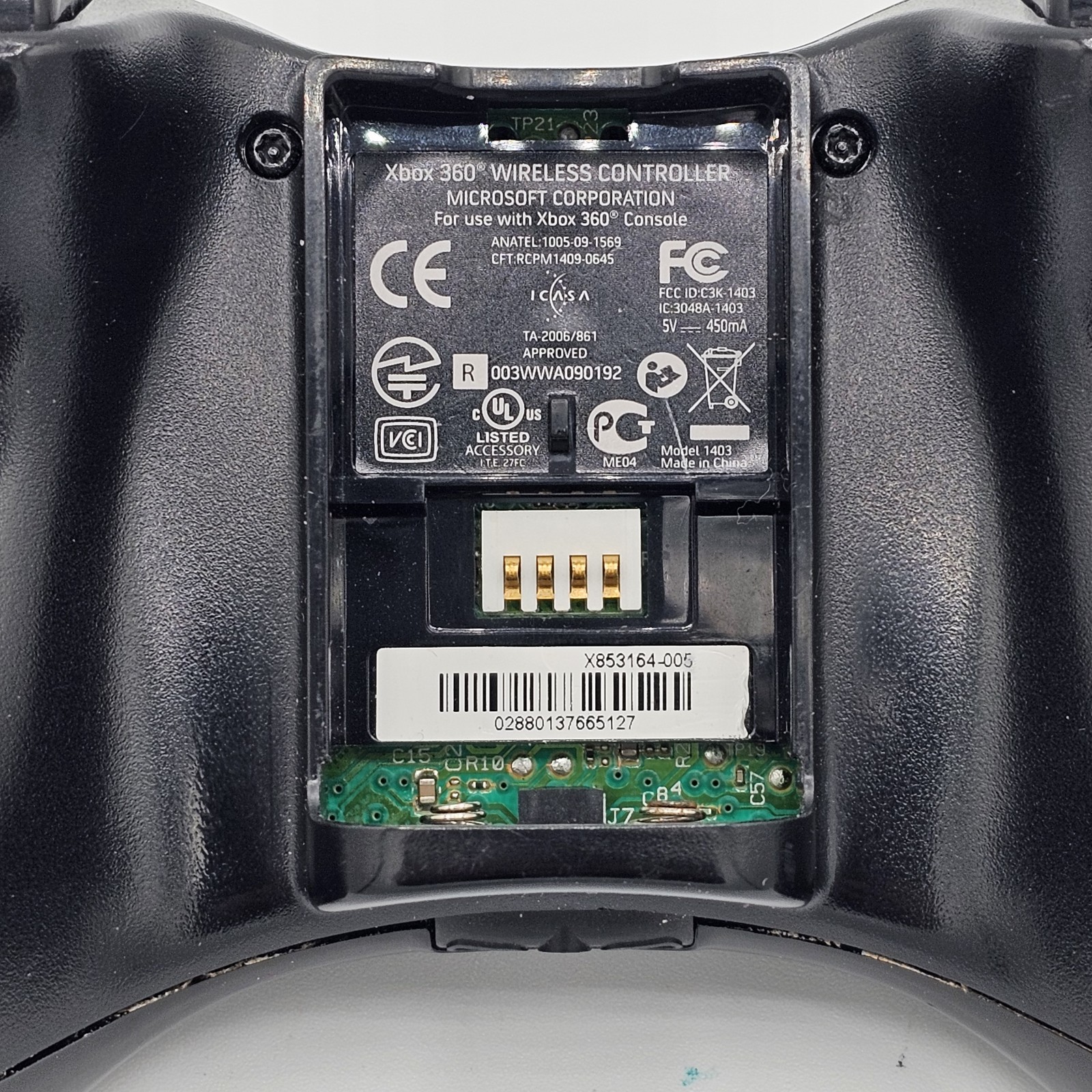 Microsoft Xbox 360 Black Wireless Controller OEM Genuine Fully Tested