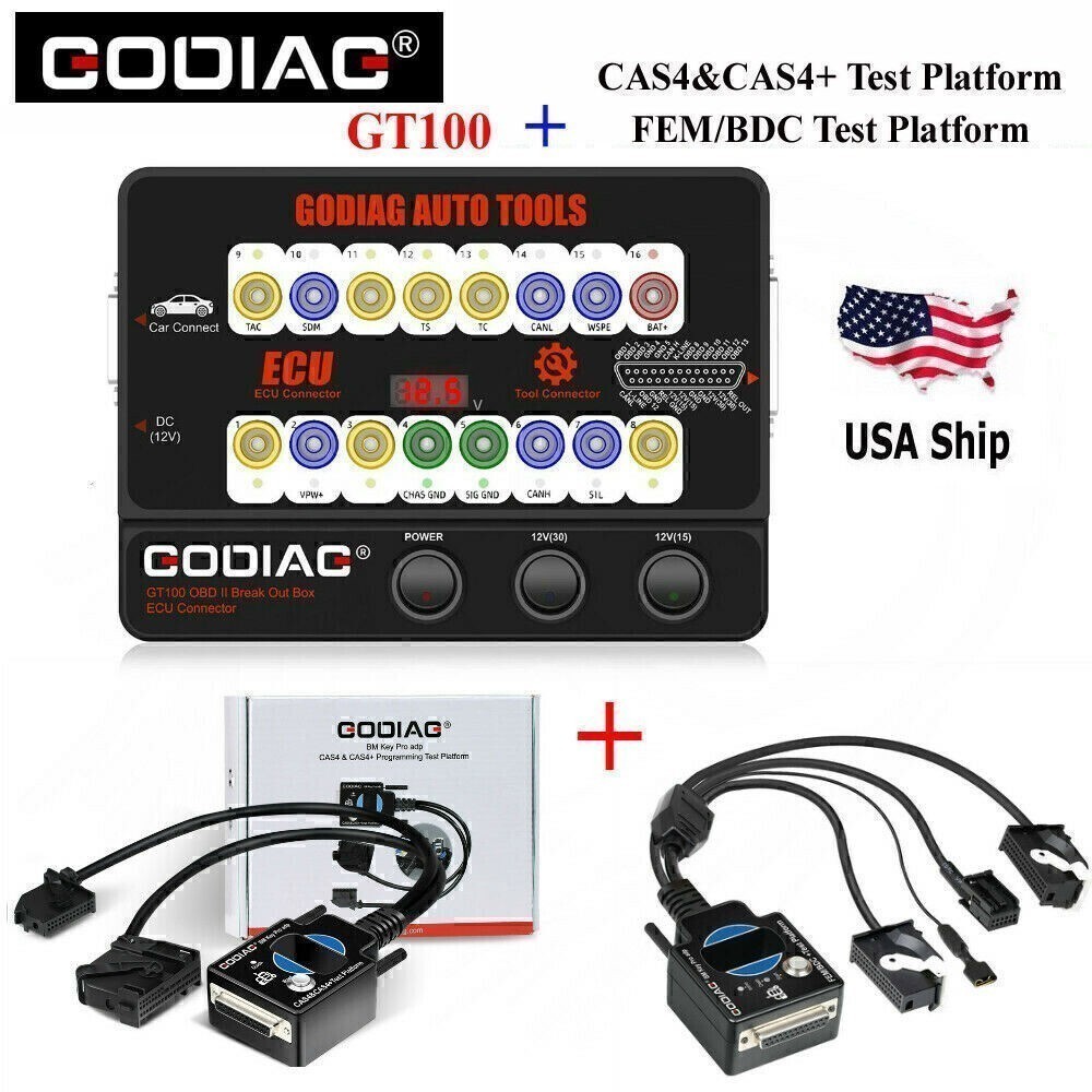 GODIAG GT100 Breakout Box E-CU Connecter + CAS4& CAS4+ &FEM/BDC Test Platform