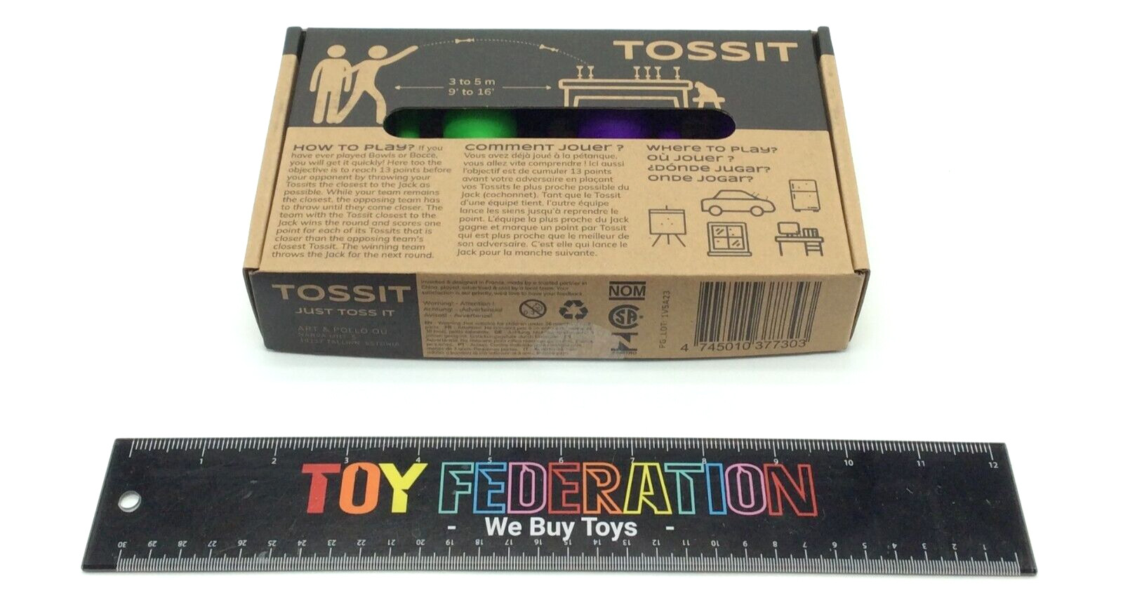 TOSSIT. Silicone Indoor Dart Game Green & Purple