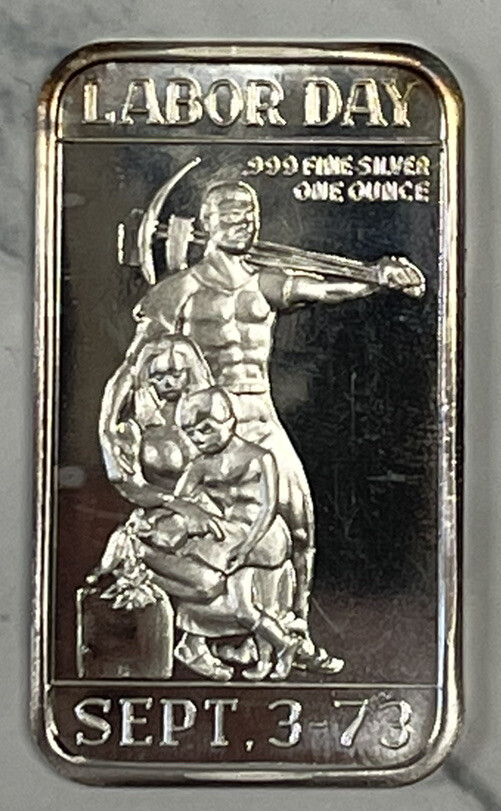 1 oz .999 Silver Art Bar - 1973 Labor Day cd