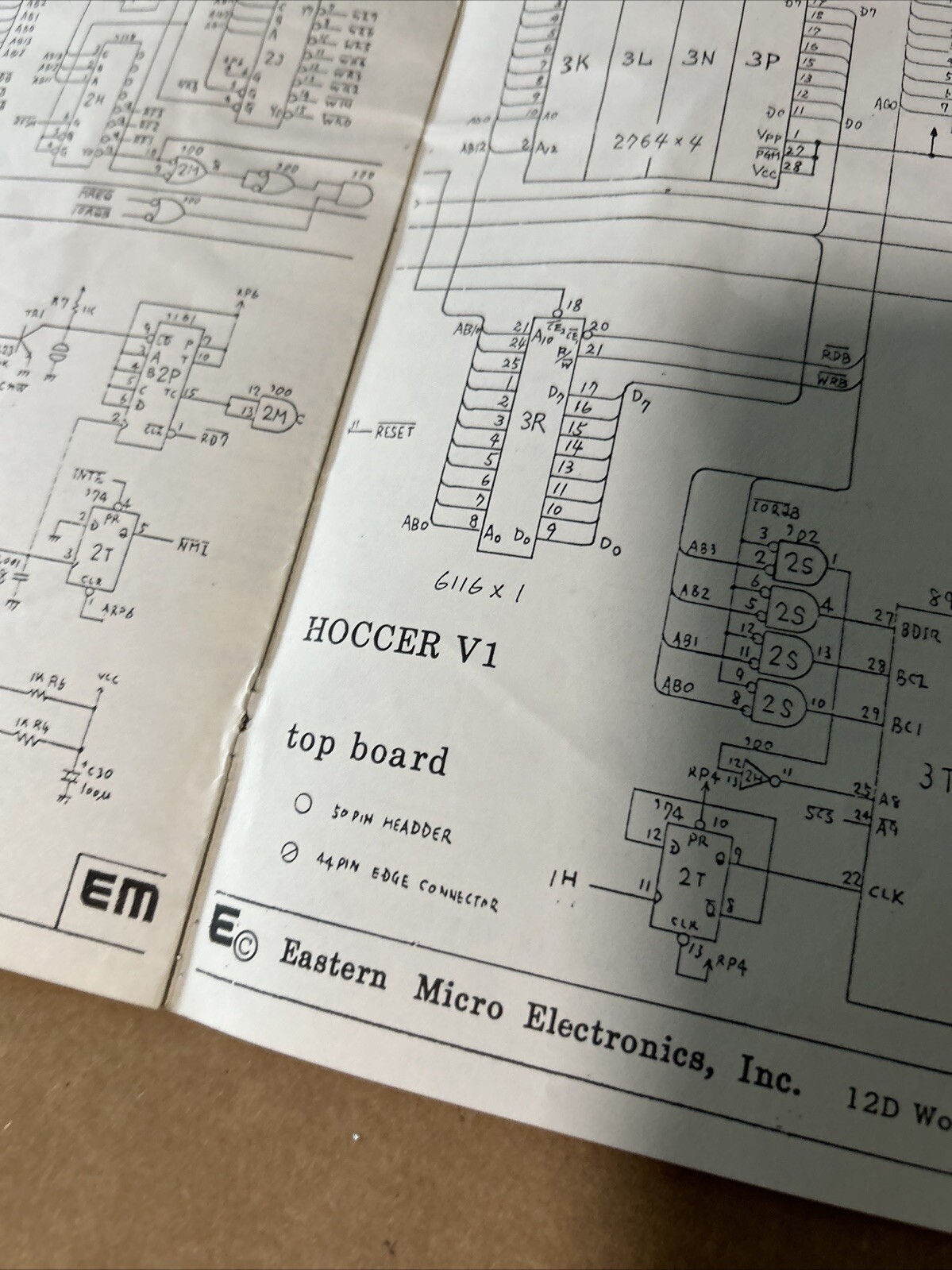 original Hocc Er 1983 EME Eastern Micro video game arcade game manual