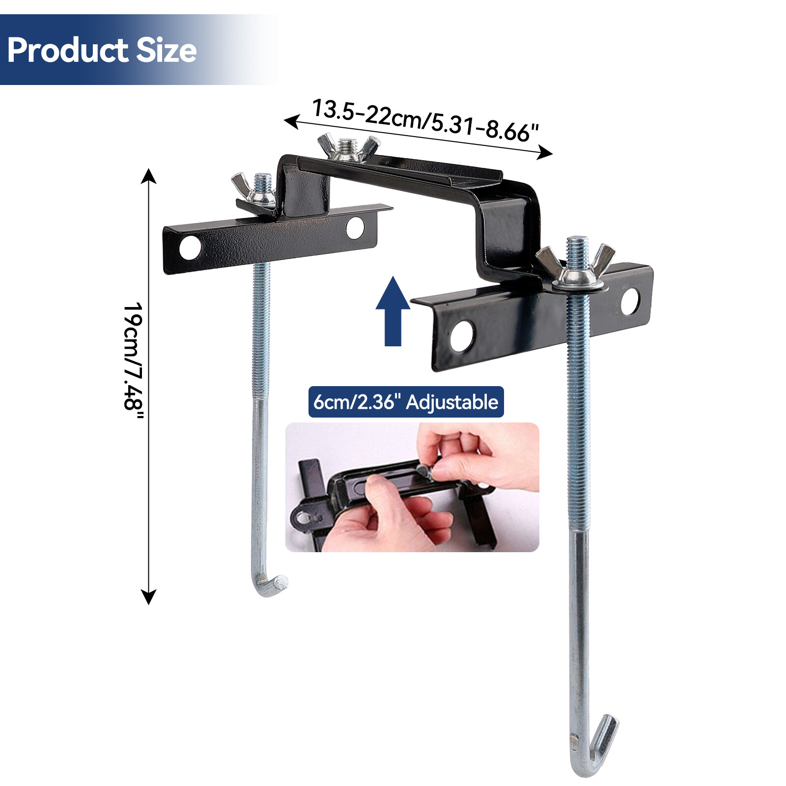 Car Adjustable Battery Retaining Holding Clamp Bracket Bolt Tie Hold Down Kit/