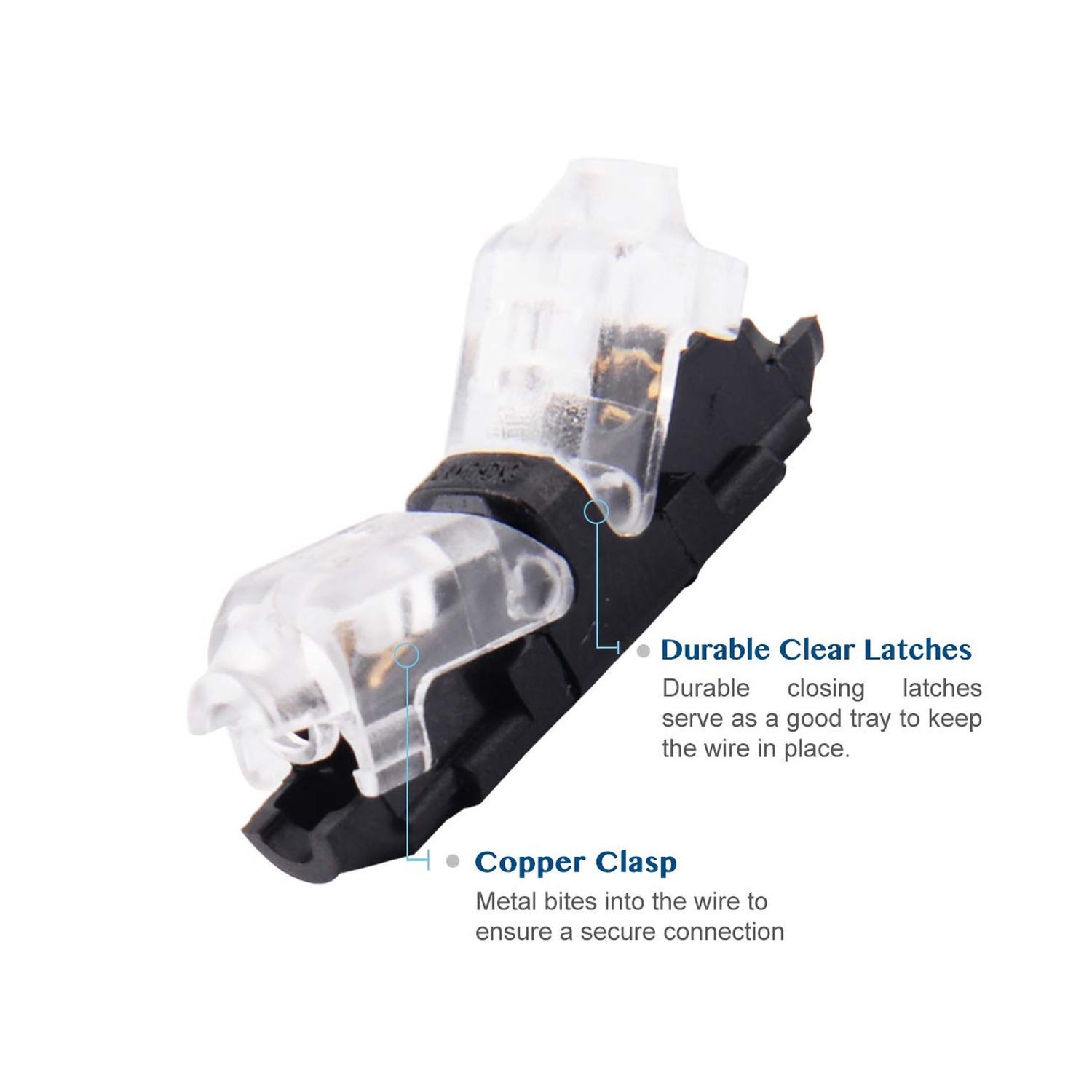 Low Voltage Wire Connector, Quick Solderless Wire Splice Connector, 16 Pack S...
