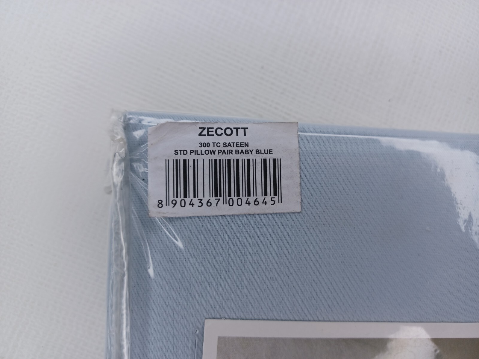 2 Standard Pillowcases 300 Thread Count Sateen Blue Pillowcase Set