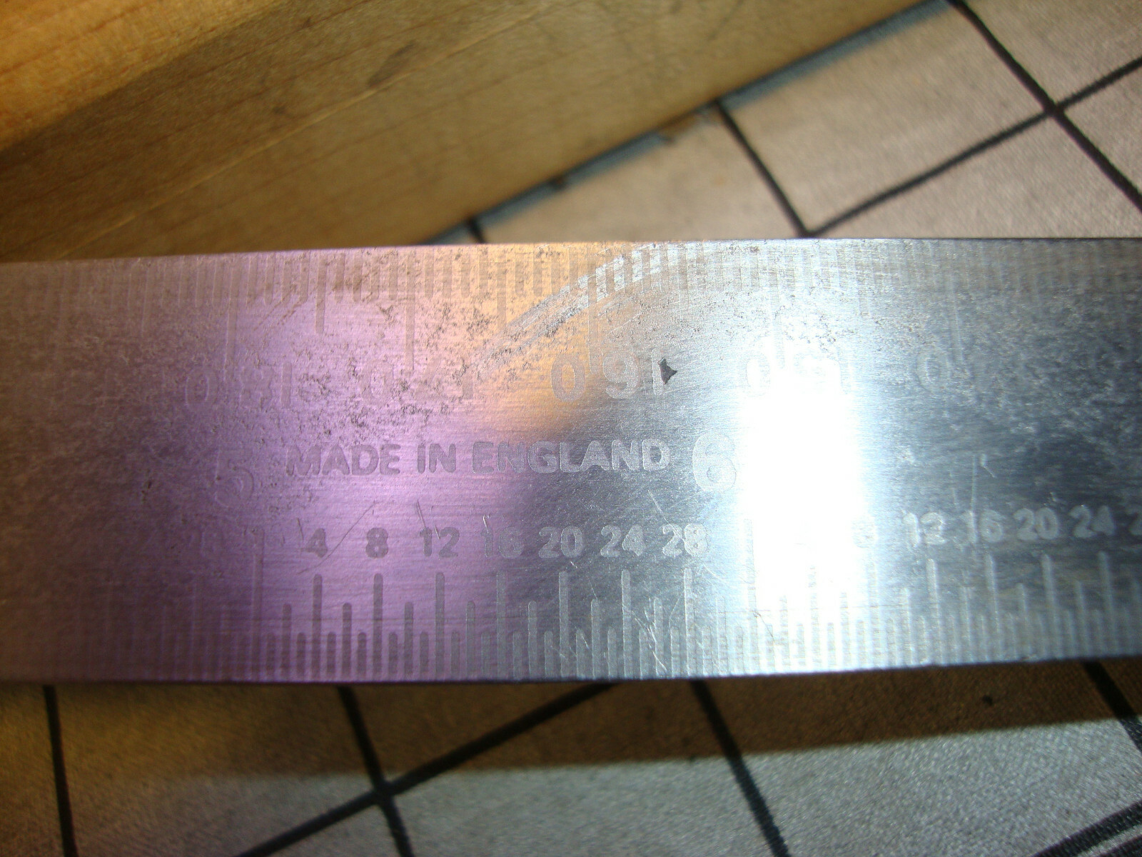 MADE IN ENGLAND VINTAGE PROTRACTOR . LEVEL- RULE Brass Nobs