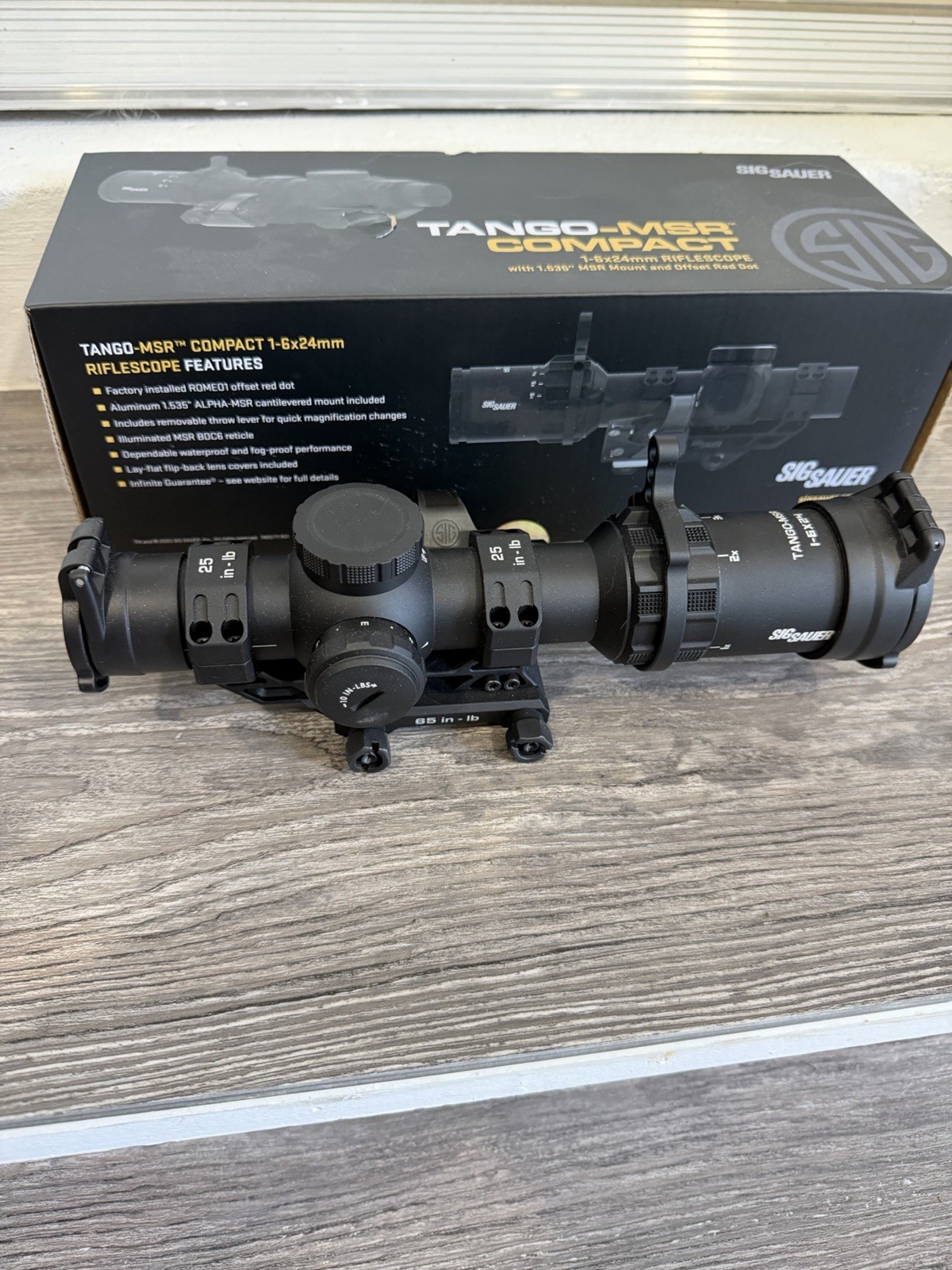 Sig Sauer TANGO-MSR LPVO 1-6x24mm Black Rifle Scope Excellent Condition