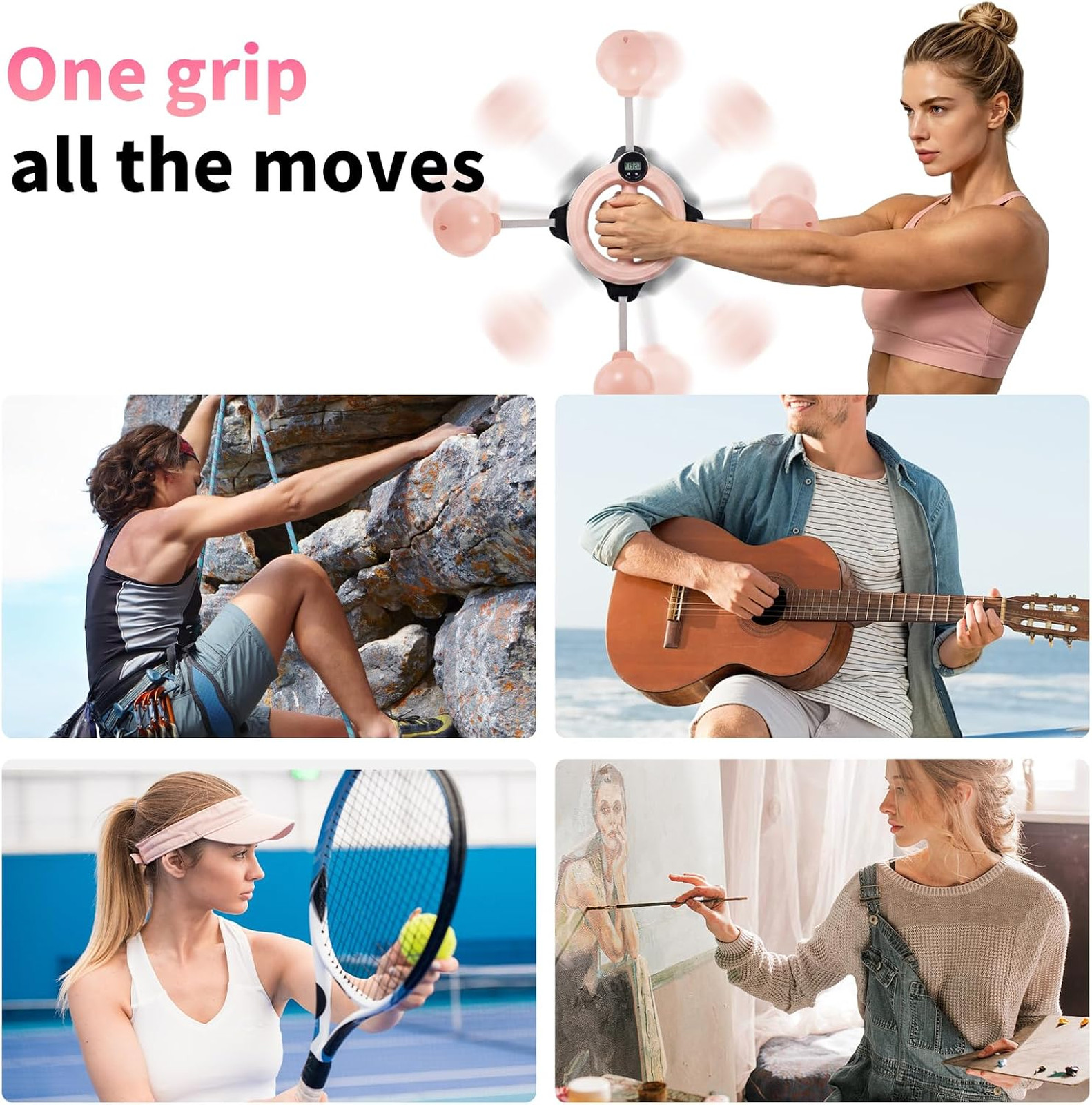 360 Rotating Wrist Forearm Trainer for Home Gym Arm Toner Workout | Adjustable