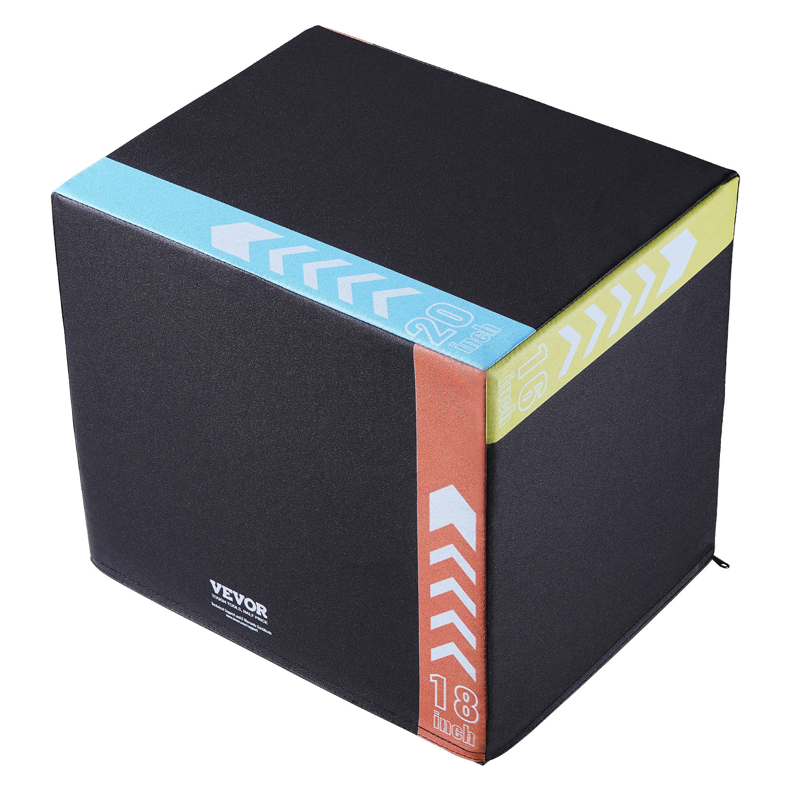 VEVOR 20/18/16 Inch 3 in 1 Plyometric Jump Box Fitness Exercise Plyo Box Cotton
