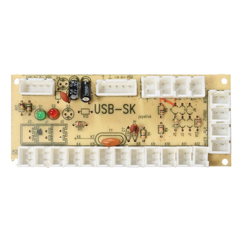 Zero Delay Arcade USB Encoder Kit – PC to Joystick with 4.8mm Wire Cables