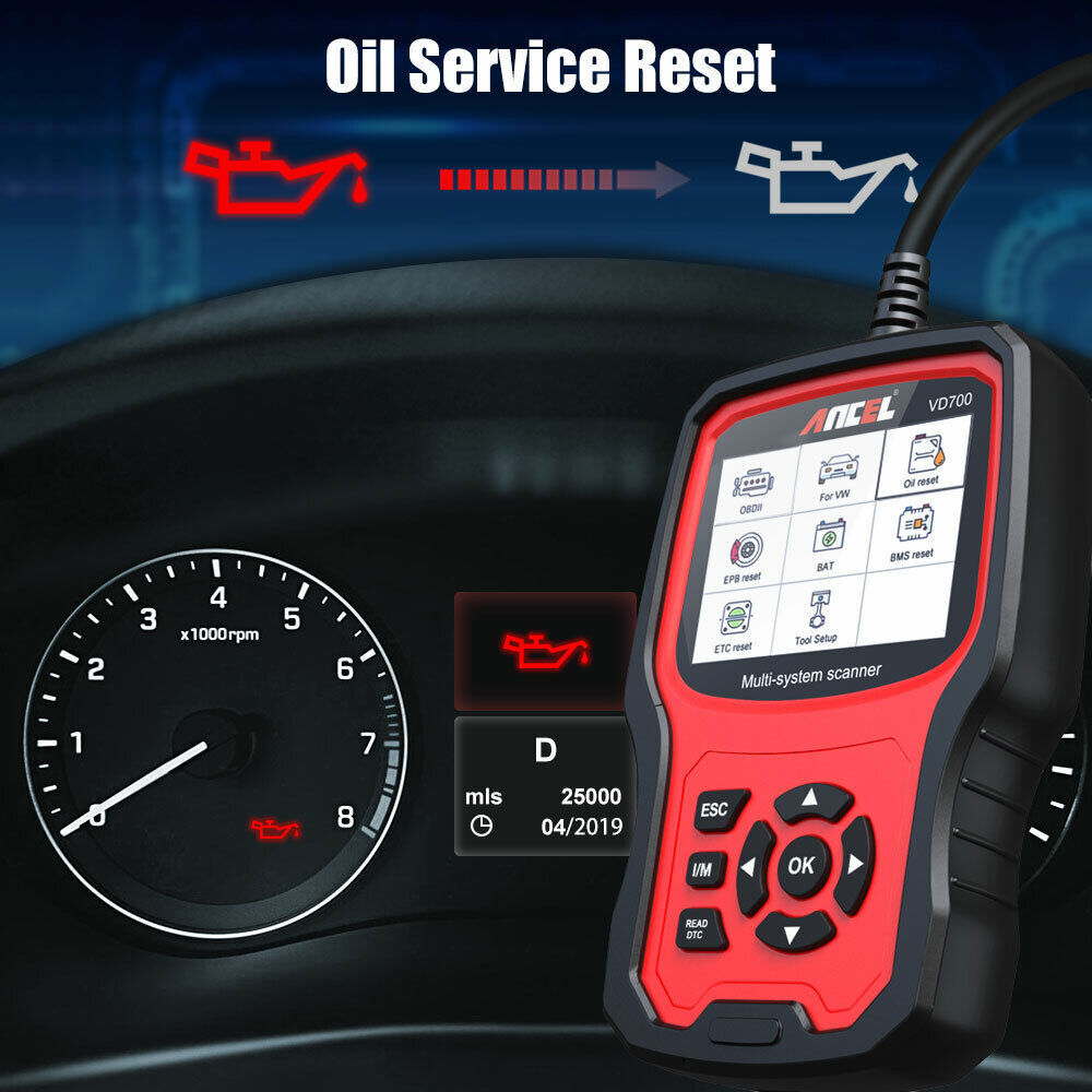 ANCEL VD700 OBD2 Scanner Full System Diagnostic Tool Code Reader For VAG VW Audi