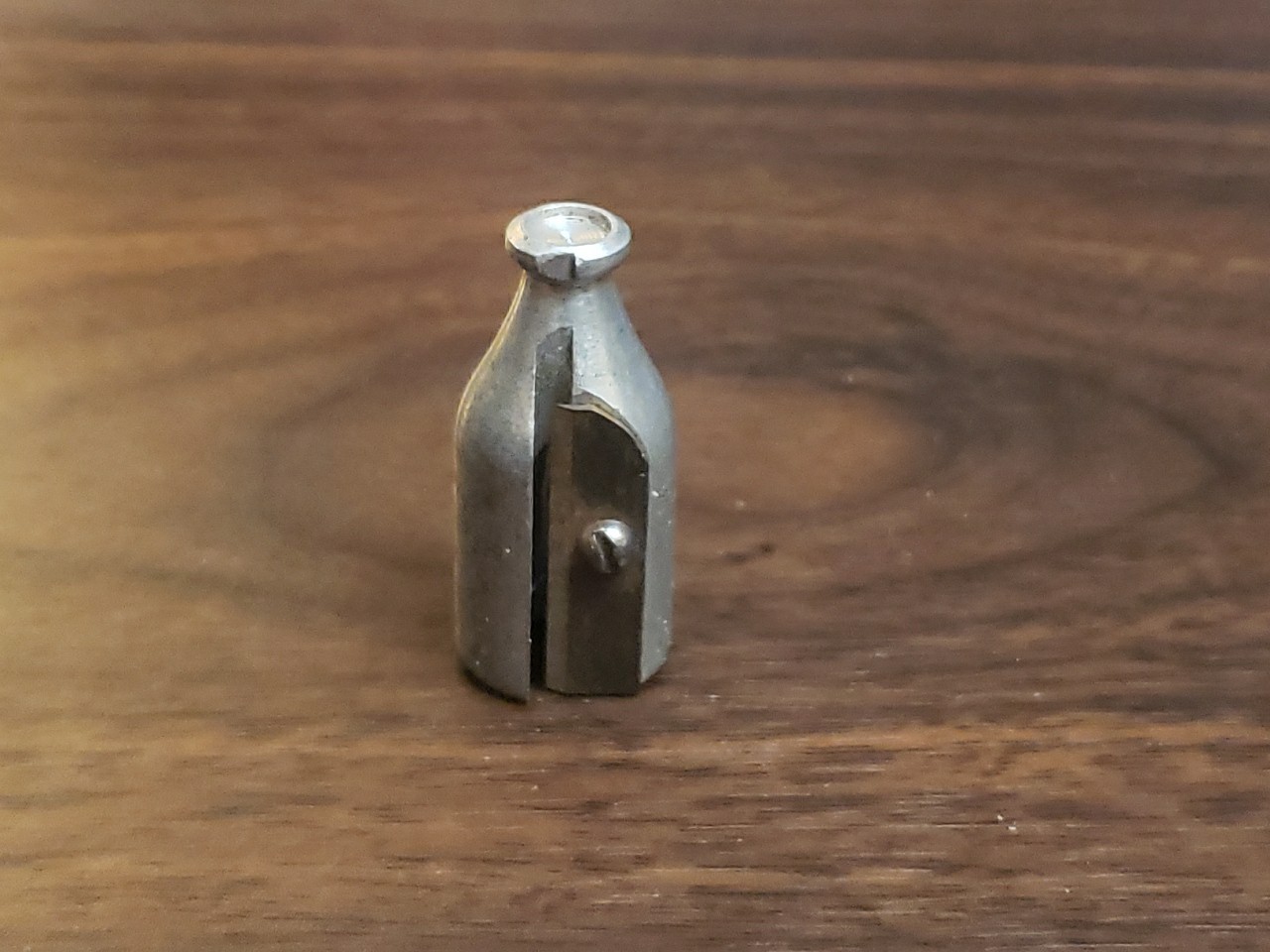 VINTAGE METAL MILK BOTTLE  PENCIL SHARPENER