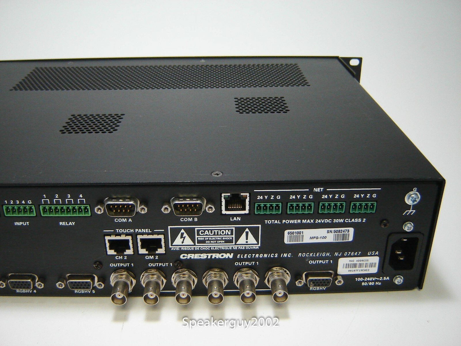 Rack Mountable Crestron MPS-100 / Multimedia Presentation System / 5082473 -- CC