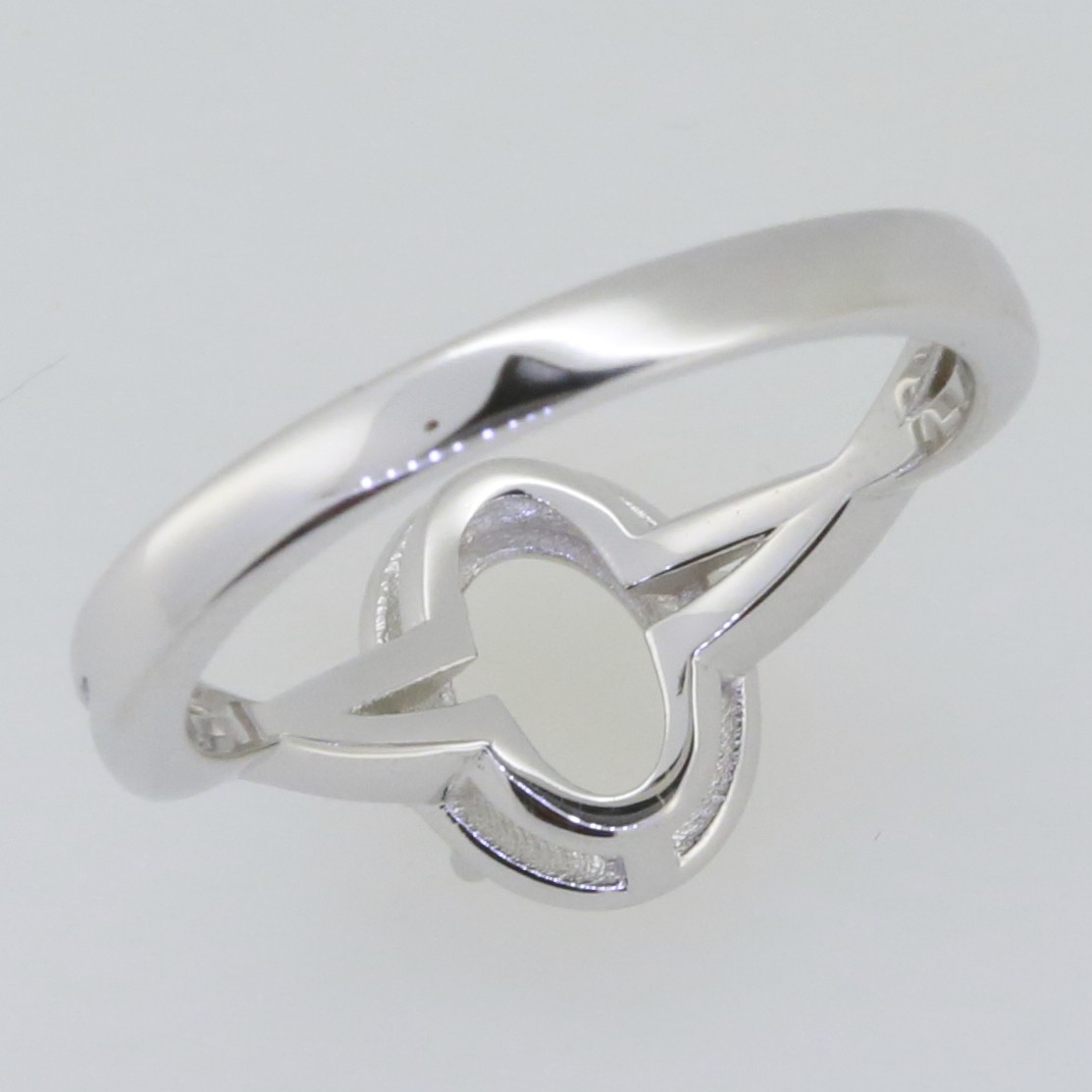 Sterling Silver Semi Mount Ring Setting Cushion CU 18X13mm