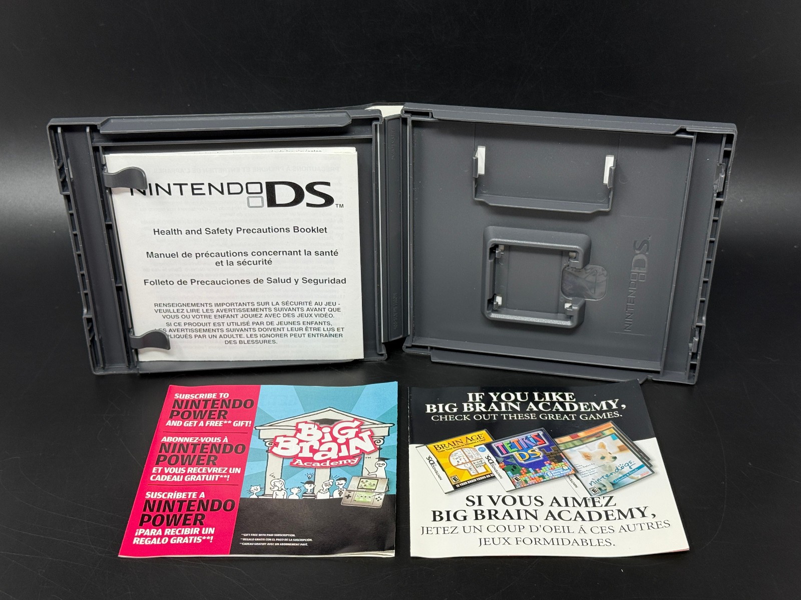 Big Brain Academy (Nintendo DS) *CASE & INSERTS ONLY - NO GAME OR MANUAL*