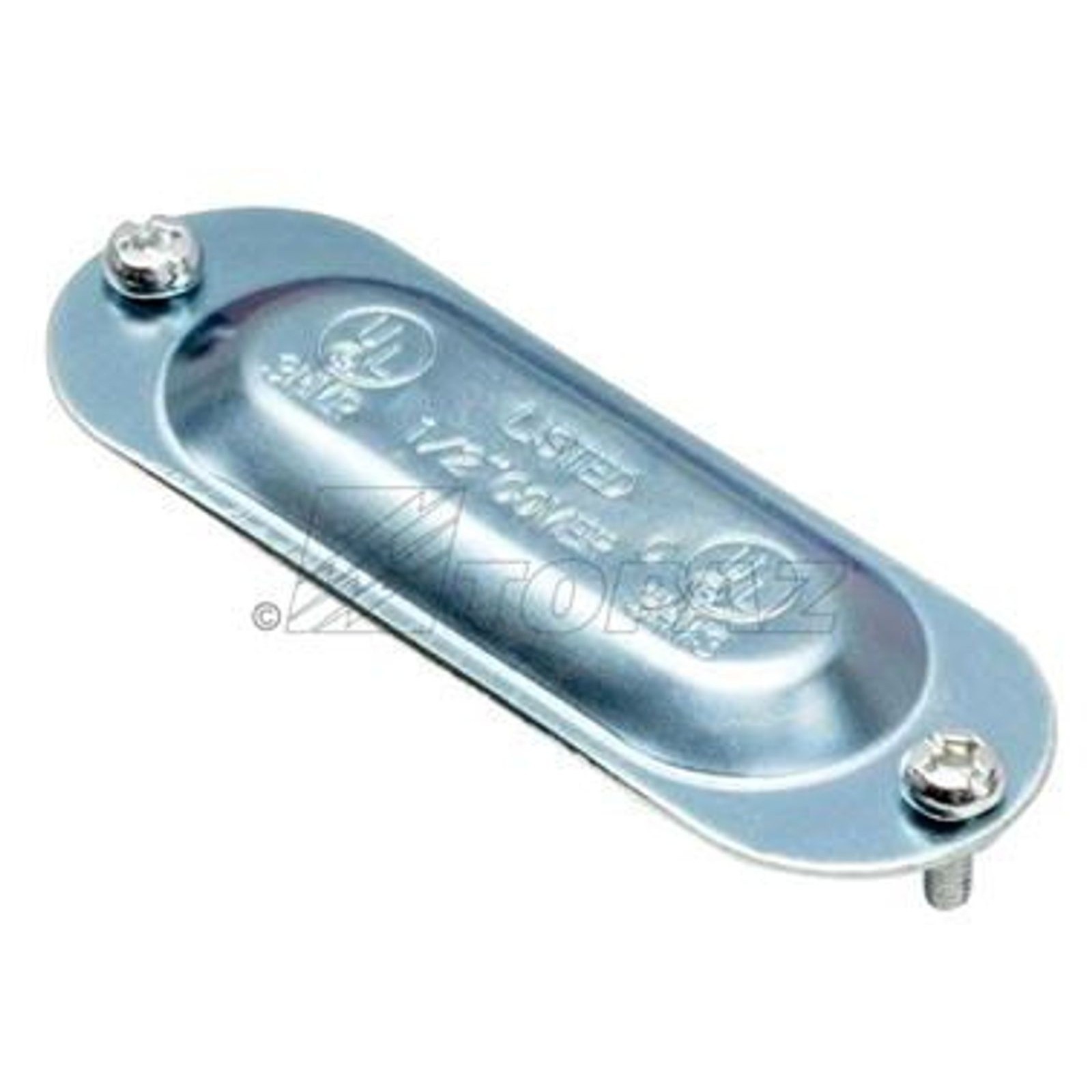 TOPAZ 574S, Conduit Body Cover, 1-1/4 to 1-1/2", Steel, Screw, 1pc