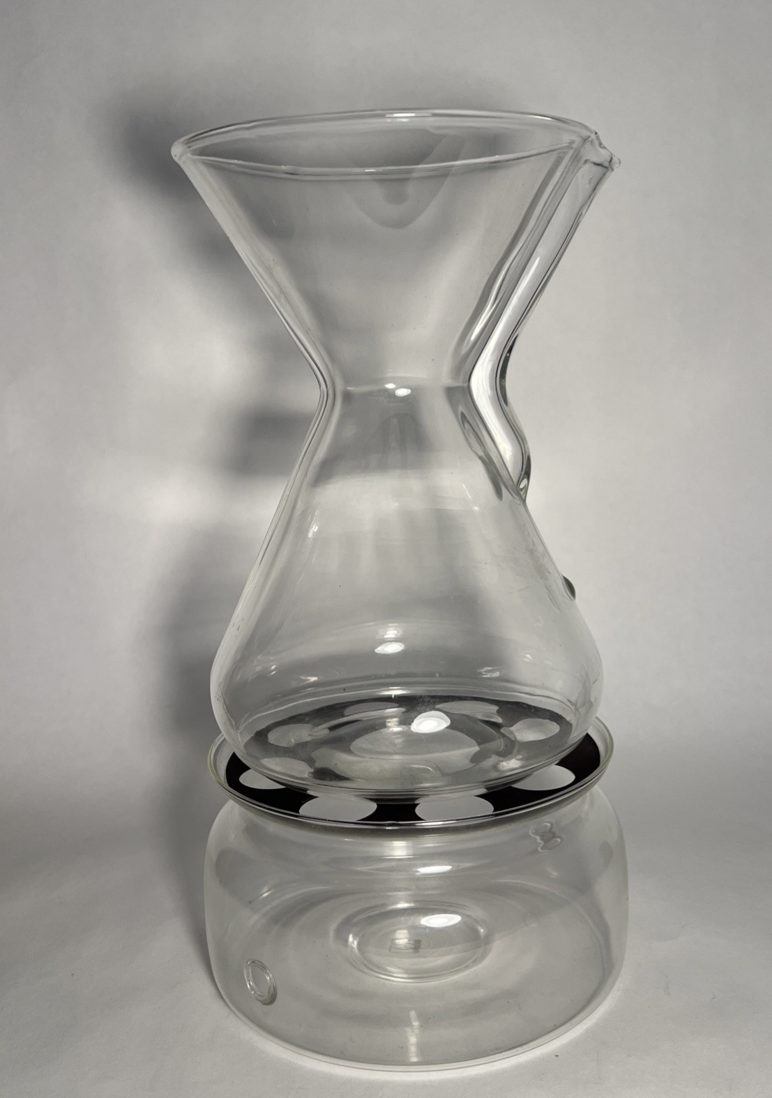 Vintage MCM Pyrex Chemex  8" Pour Over Coffee Maker 8 Cup + JENAer GLAS teapot W