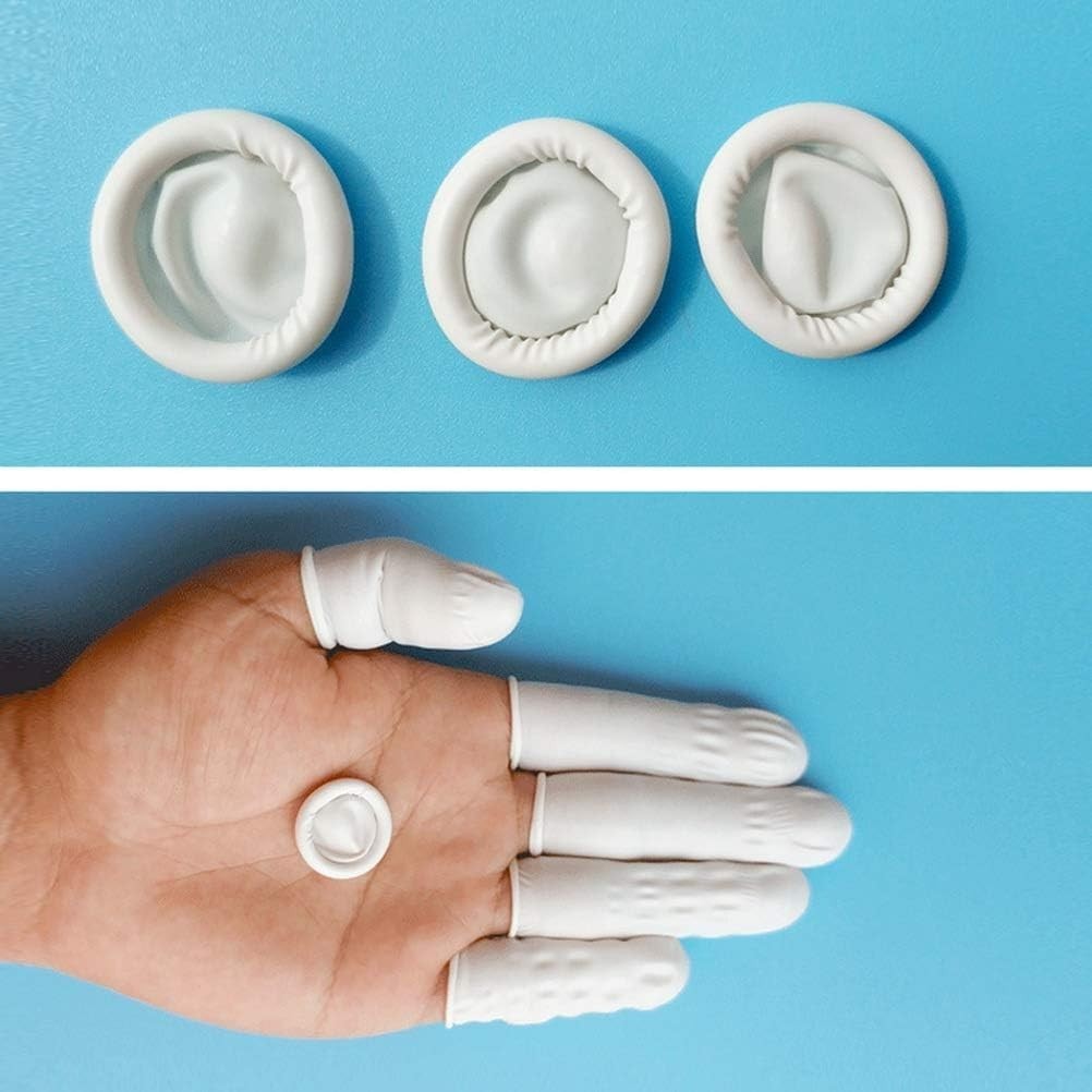 150pcs Medium Latex Finger Cots - Anti-Static Covers for Clean & Safe Handling
