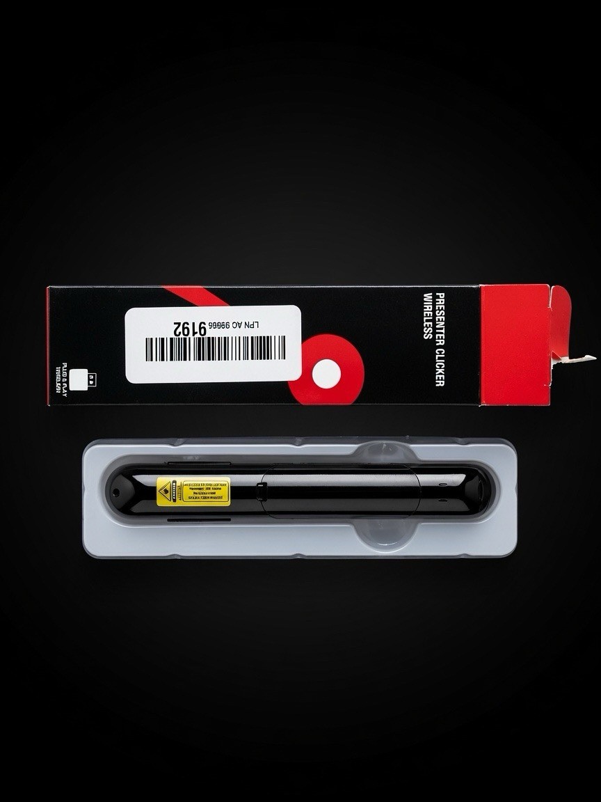 DinoFire Wireless Presenter Clicker Remote Red Laser Pointer USB PowerPoint PPT