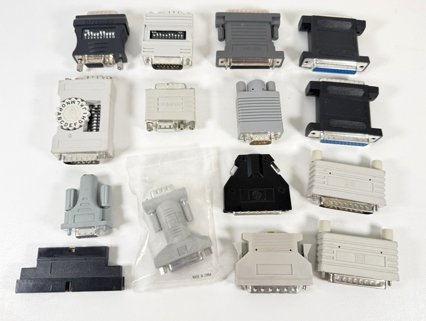 Assorted Lot Of 15 Vintage Computer Cable Adapters & Connectors  As Pictured