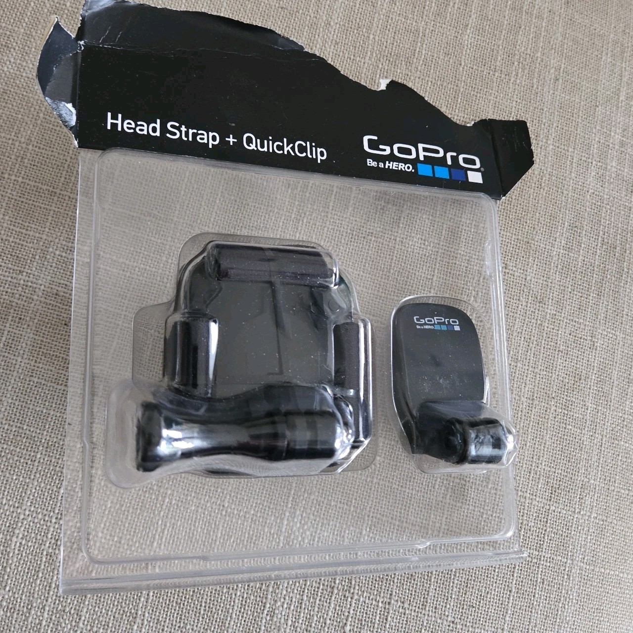 GoPro Head Strap + QuickClip Adjustable Fit For GoPro Hero Camera Open Box
