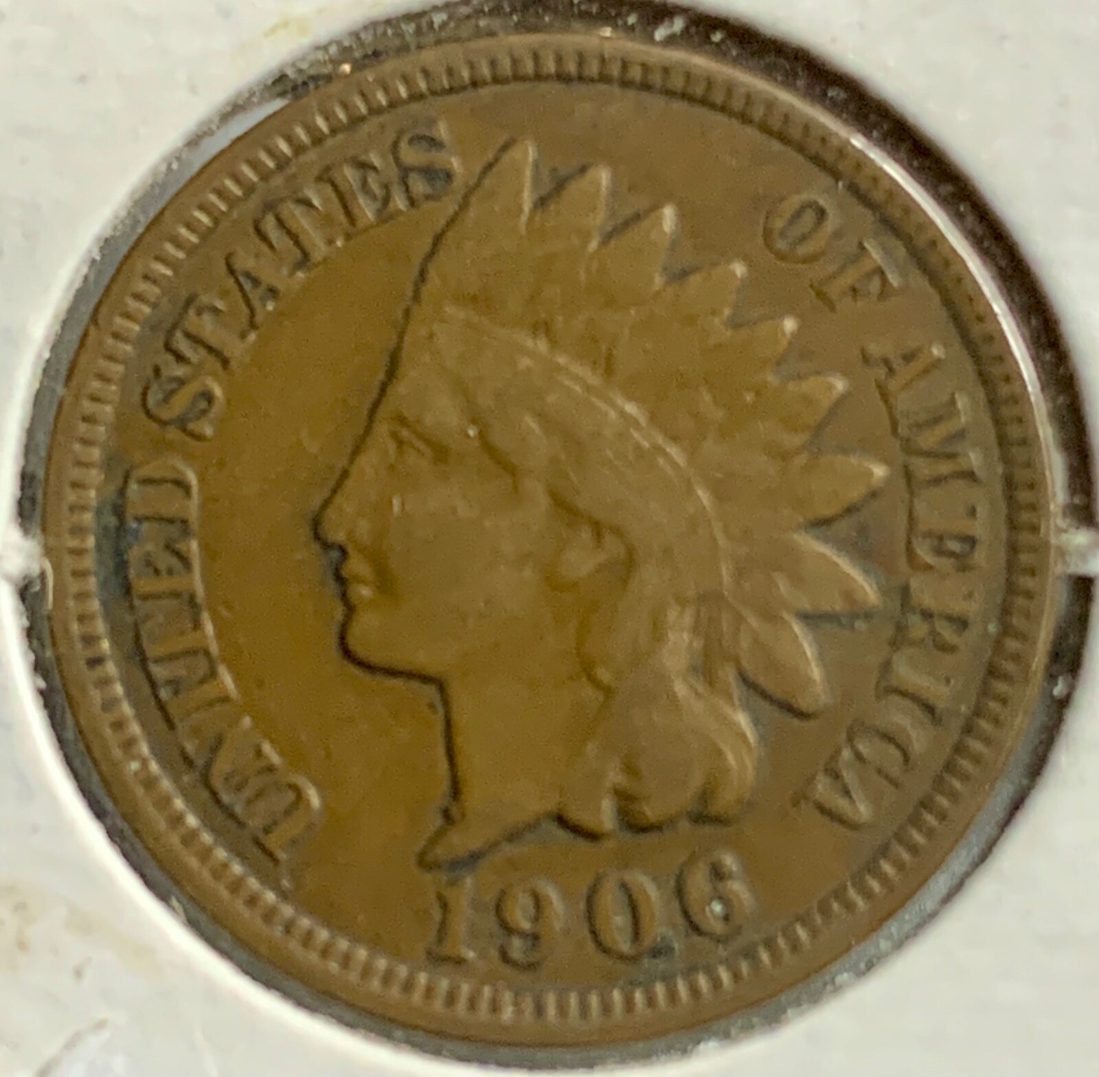 1906 P Indian Head Cent Penny  *F - FINE* - SN634