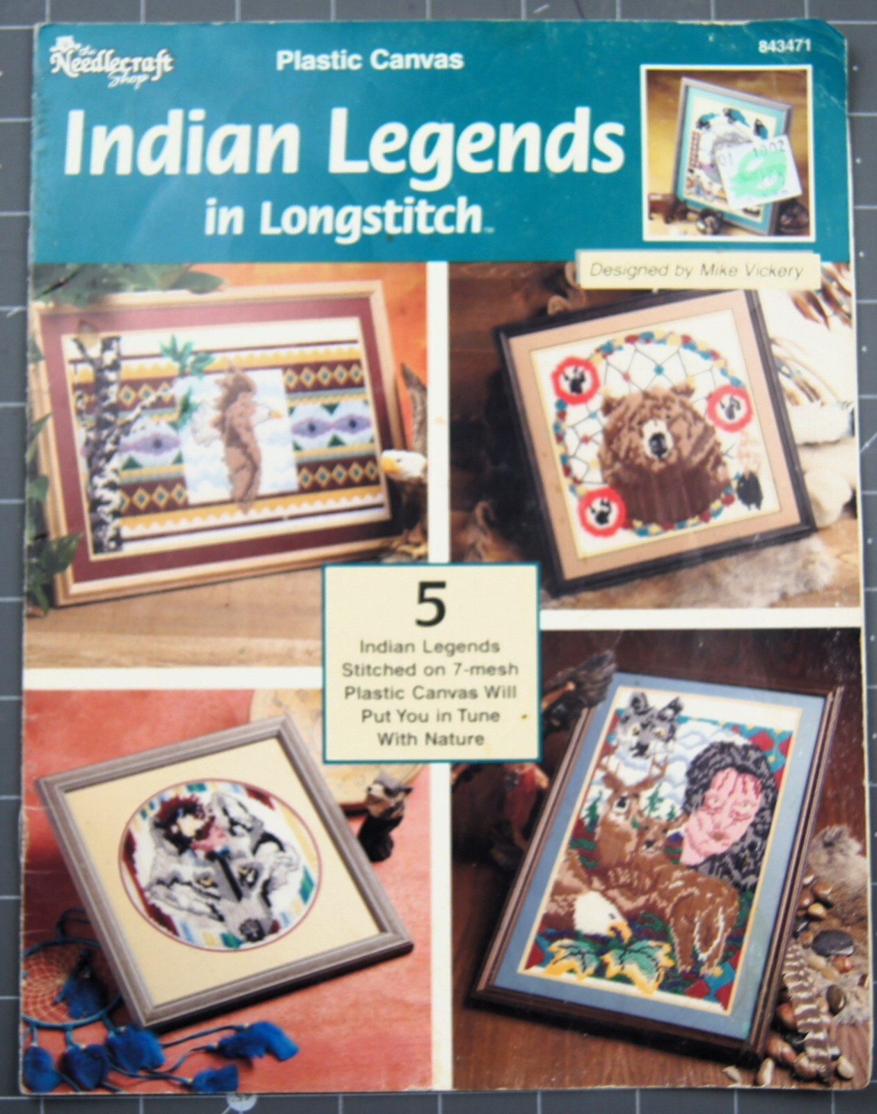 INDIAN LEGENDS IN LONGSTI Plastic Canvas Leaflet by The Needlecraft Shop #843471