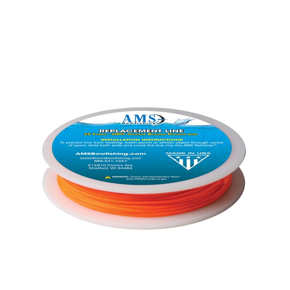 AMS Bowfishing Orange Braided Dacron Replacement Line