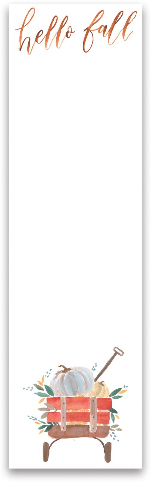 2 Magnetic Note Pads, PBK, Fall Leaf Pumpkin Theme, 2 1/2" x 9 1/2", New