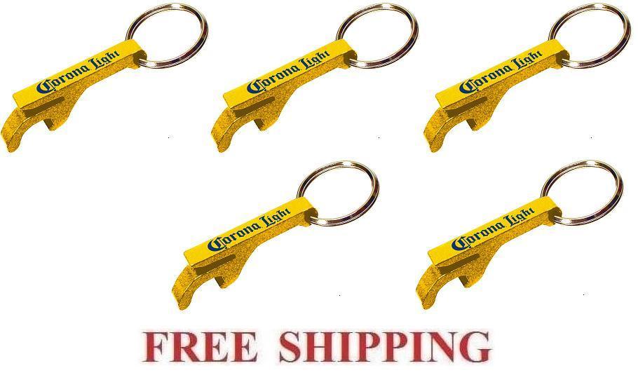 CORONA LIGHT 5 KEY RING BEER BOTTLE OPENER METAL WRENCH NEW