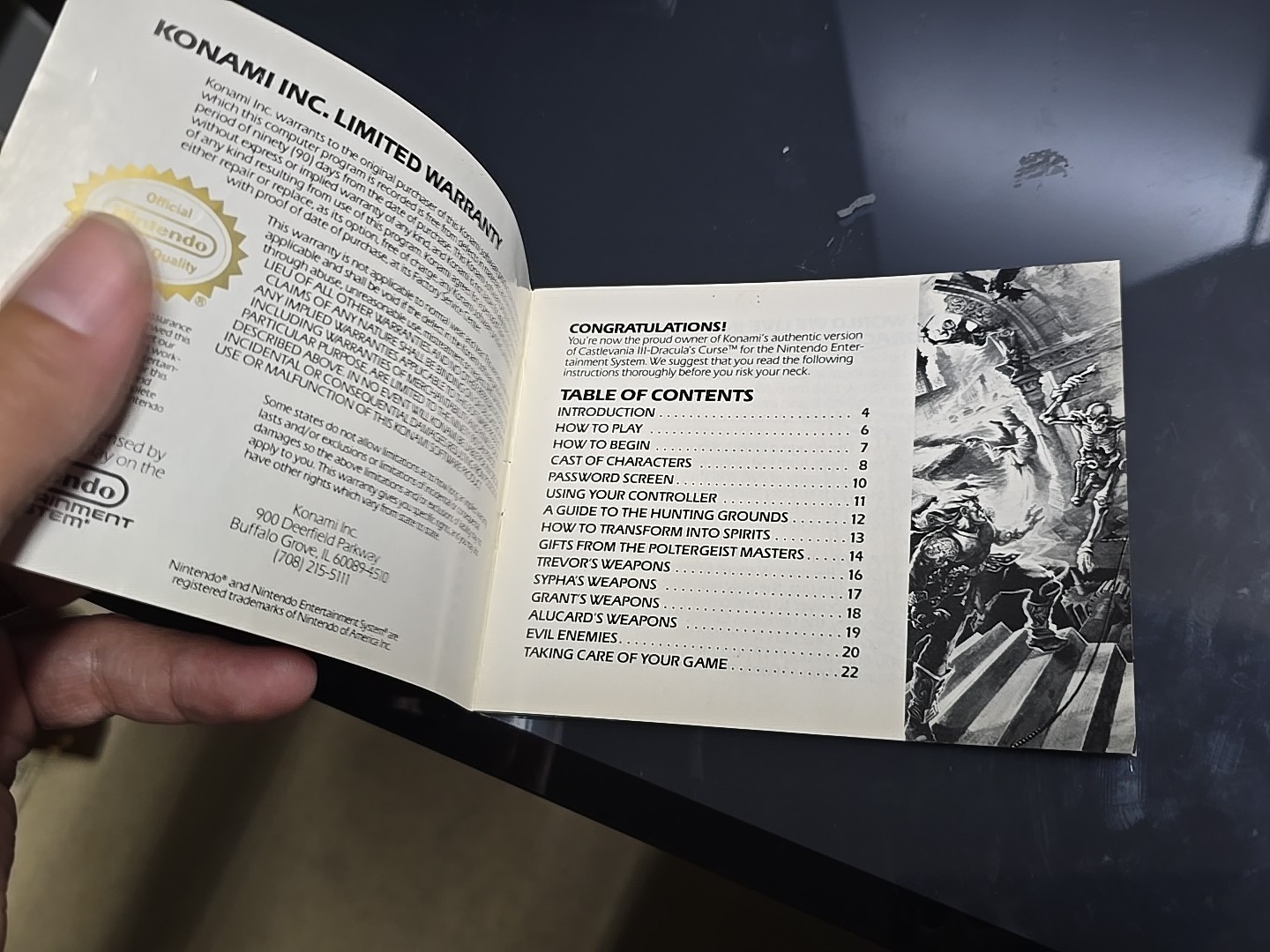 AUTHENTIC Dracula's Curse Nes Manual ONLY