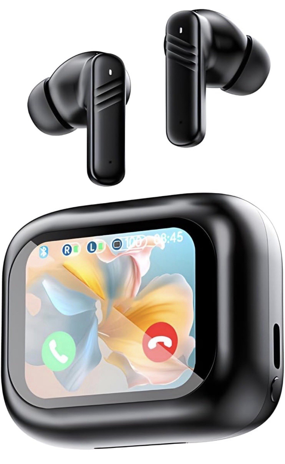 ANC Wireless Earbuds with Smart Touch Screen -Active Noise Cancelling Bluetoo...